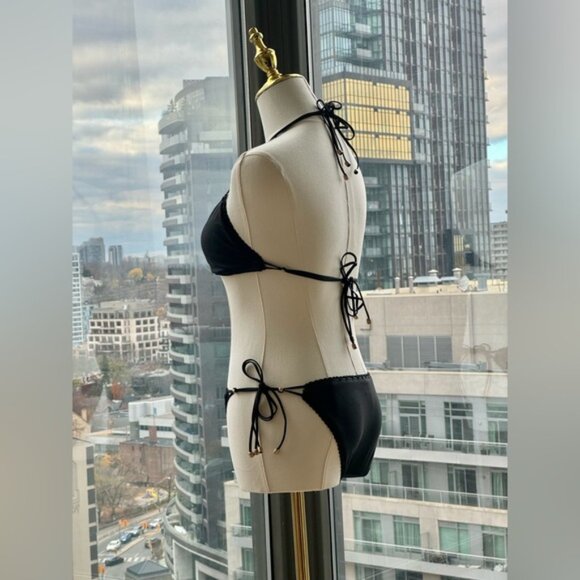 🆕 ZIMMERMANN 🧿 NWOT Vitali Trimmed Mini Tri Bikini, Black, Sz 2 - US 6 / 8 - Picture 9 of 15